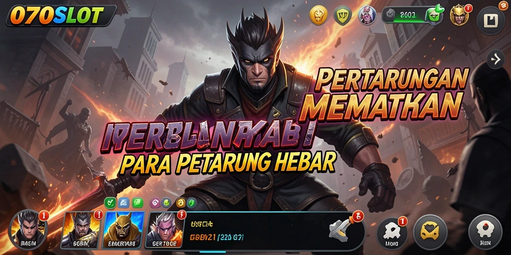 Tangkapan layar gameplay <strong>070SLOT</strong> menunjukkan pertarungan yang mendebarkan.