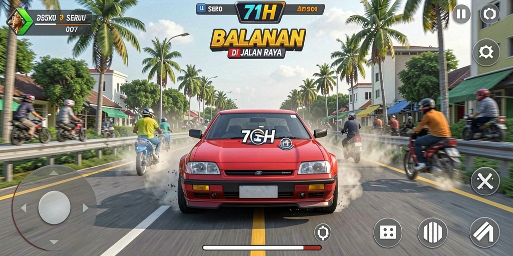 Gameplay Racing yang intens dengan visual menakjubkan di 71H.