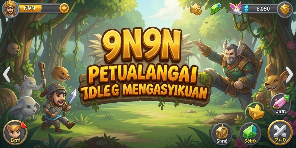 Screenshot gameplay 9N9N yang menunjukkan karakter yang sedang beraksi.