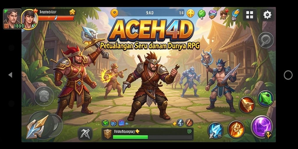 Screenshot tampilan menakjubkan dari gameplay RPG ACEH4D.