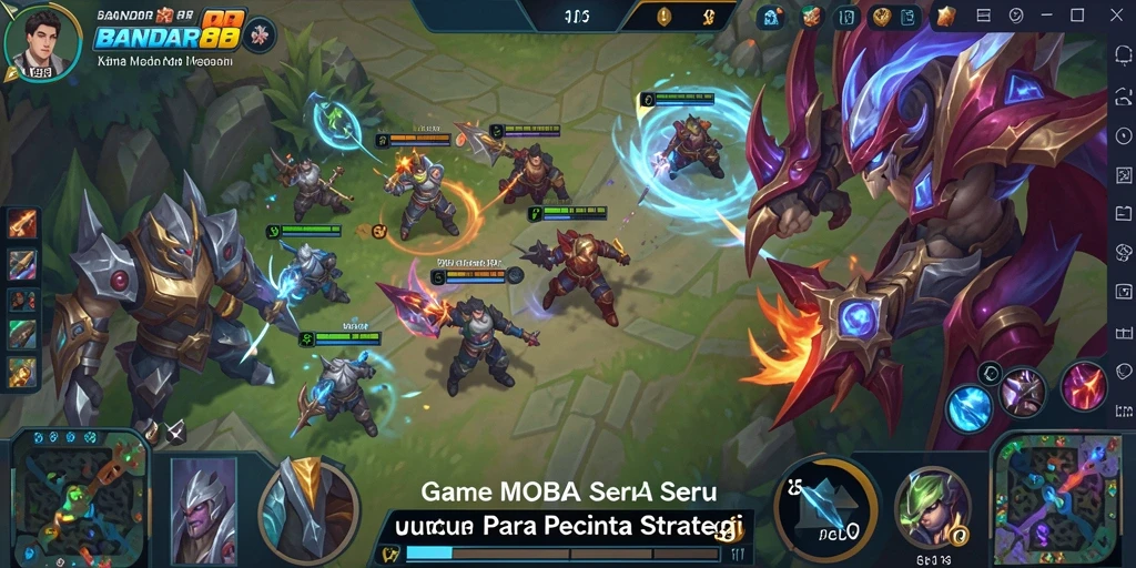 Tampilan gameplay BANDAR88 yang mendebarkan di arena MOBA.