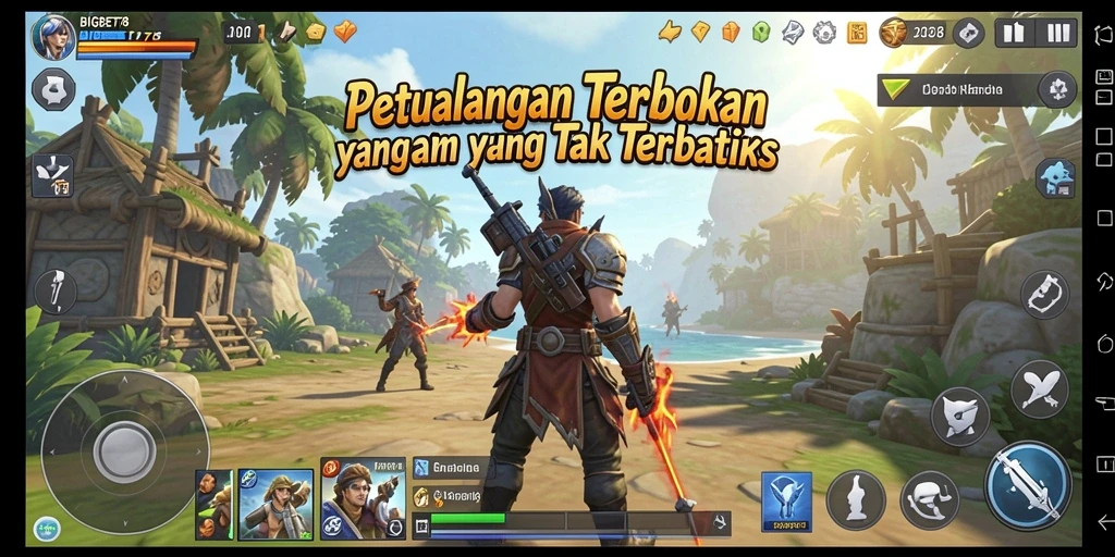 Screenshot utama BIGBET78 menampilkan petualangan eksplorasi dunia terbuka yang menakjubkan.