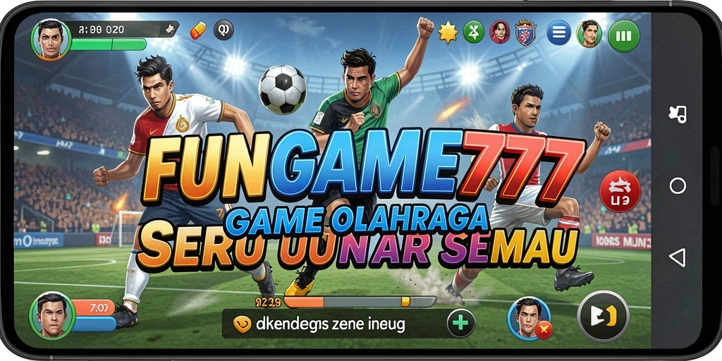 Screenshot gameplay dari FUNGAME777 yang menunjukkan aksi olahraga yang intens.