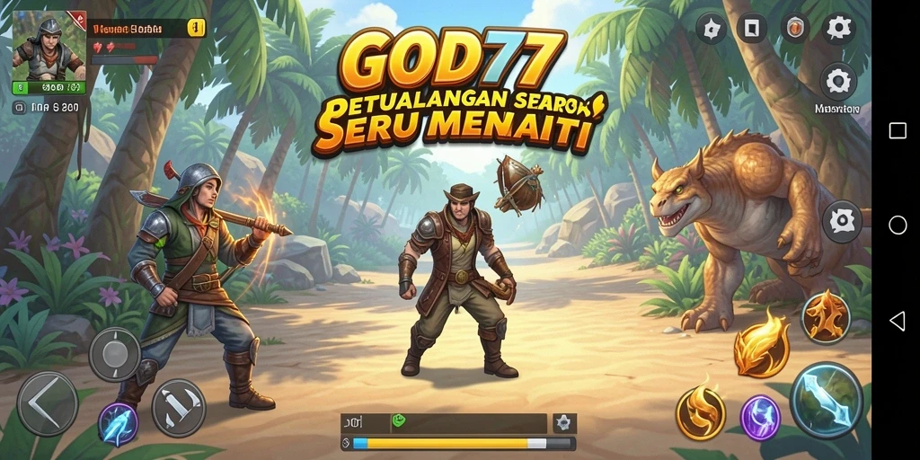 Tangkapan layar gameplay GOD77 yang memukau dan penuh aksi.