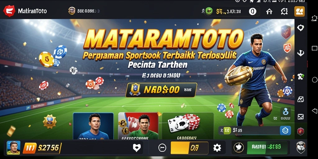 Screenshot gameplay MATARAMTOTO yang menunjukkan berbagai opsi taruhan olahraga.