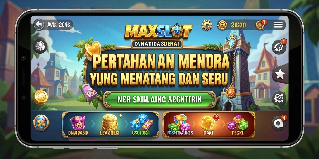 Tangkapan layar gameplay MAXSLOT menunjukkan aksi seru Tower Defense.