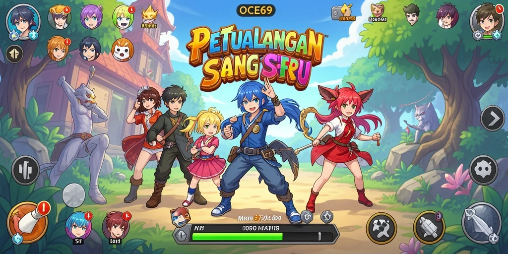 Tampilan menarik dari gameplay OCE69 yang penuh petualangan Anime.