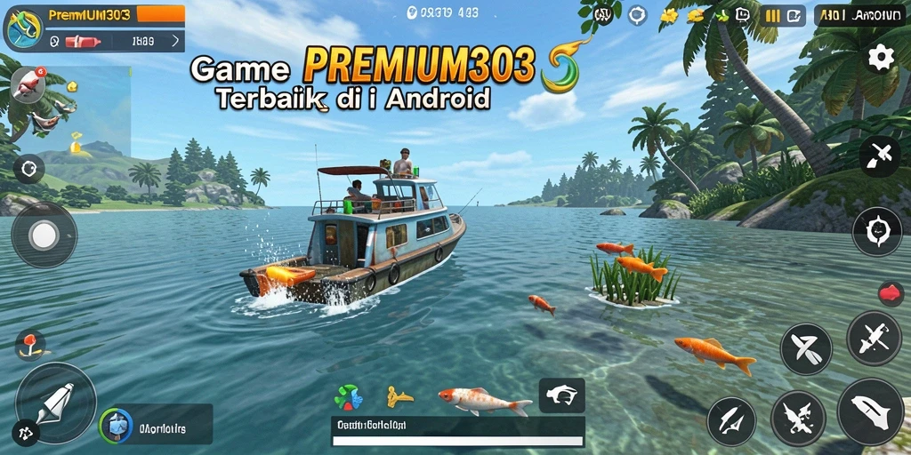 Tampilan gameplay PREMIUM303 dengan aksi memancing yang seru.