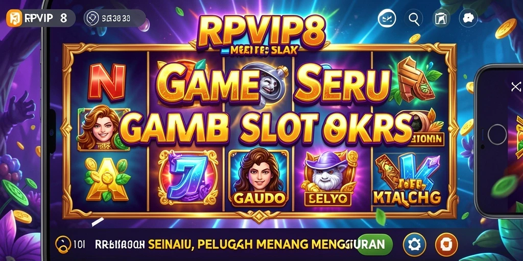 Tampilan gameplay seru dari RPVIP8 saat memutar mesin slot.