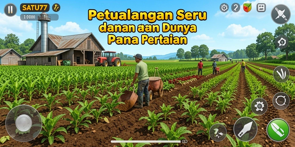 Tampilan menawan dari kebun virtual di SATU77