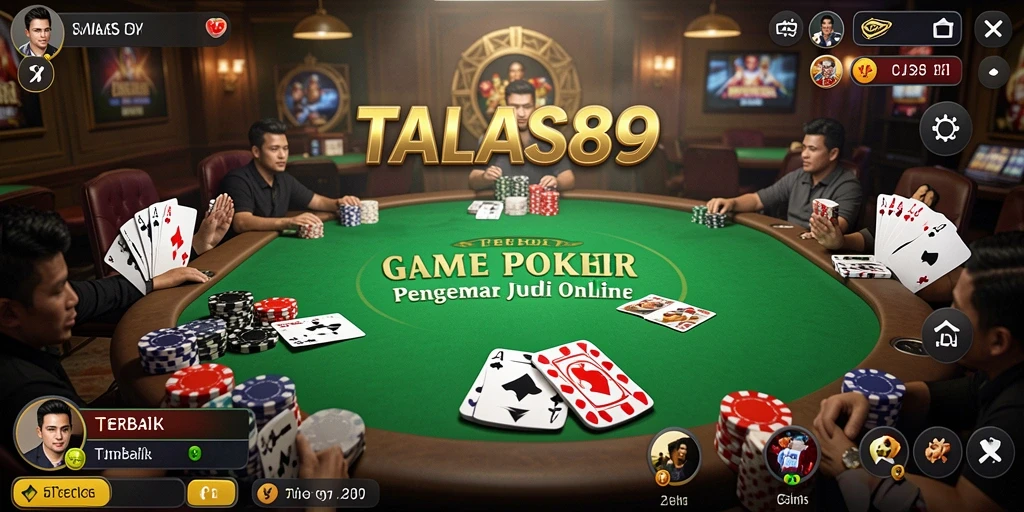 Gameplay Poker yang mendebarkan dalam aplikasi TALAS89.