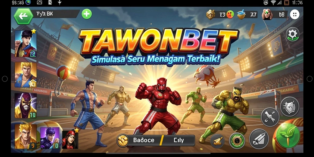 Tampilan gameplay seru TAWONBET dengan tantangan menarik.