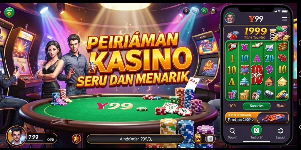 Screenshot gameplay Y89 menampilkan suasana kasino yang menegangkan.